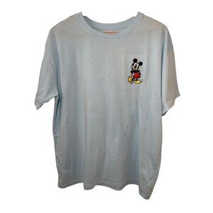 Disney Mickey &‎ Friends Light Blue T-Shirt XXL Cotton/Polyester